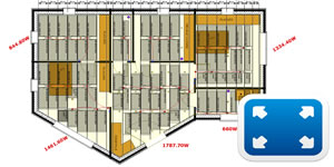 plan de calepinage du panneau chauffant epan roc pour plafond rayonnant platre